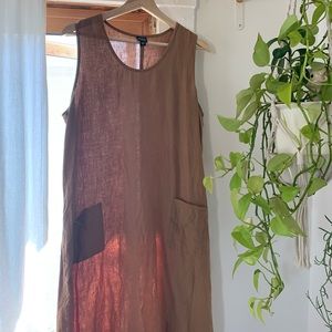 EILEEN FISHER 100% Linen Tank Dress